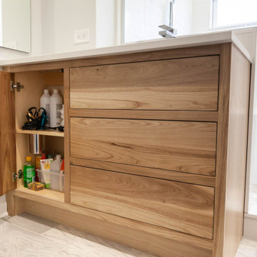Bleached Walnut Vanity in Clarendon Hills, Illinois