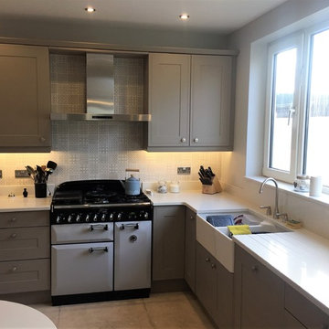Matt Stone Grey Shaker Style Kitchen