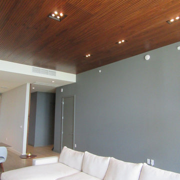 Coconut Grove - wood plank ceiling and wall paneling