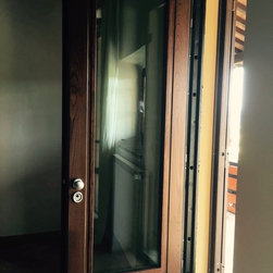 Portone Blindato Vetrato in Castagno - Front Doors