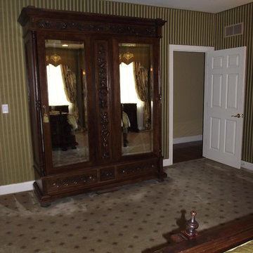 Master Bedroom with upholstered walls