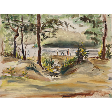 Eve Nethercott, Allen Pond Park, P6.12, Watercolor Painting