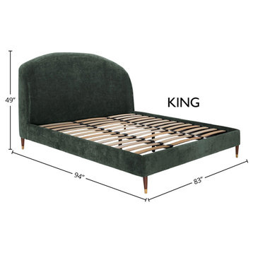 Montana Recycled Polyester Upholstered Bed, King