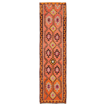 Rug N Carpet Handmade Oriental 3' 1'' x 10' 8'' Rustic Runner Rug