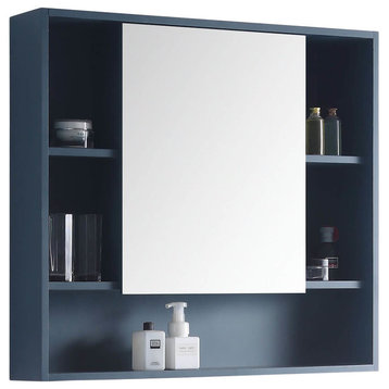 Fine Fixtures Surface Mount Bathroom Medicine Cabinet, Blue.