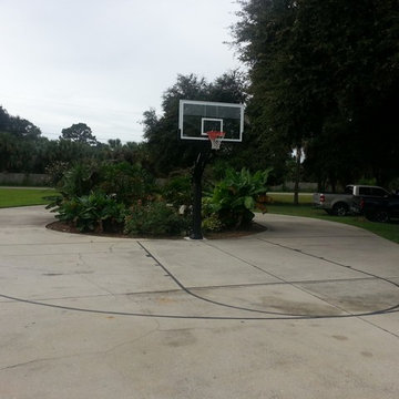 timothy c's Pro Dunk Platinum Basketball System on a 43x46 in cocoa, FL