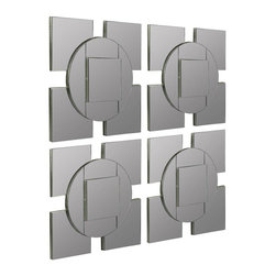 Tupan 40834 Wall Mirror, Set of 4 - Wall Mirrors