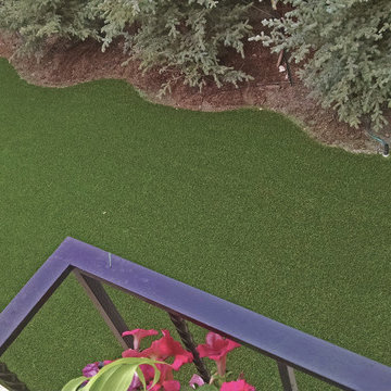 Artificial Grass Lawn Aerial View