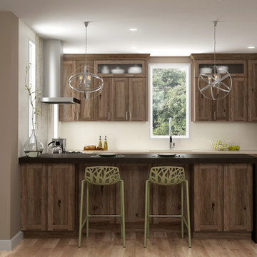 Towards Nature with a Rustic Hickory Kitchen
