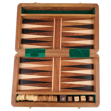 Novica Handmade Ancient Fun Wood Backgammon Set