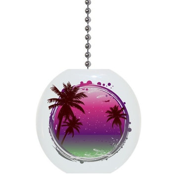 Pink Purple Tropical Sunset Ceiling Fan Pull