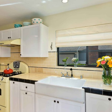 Sunny Yellow Retro Kitchen