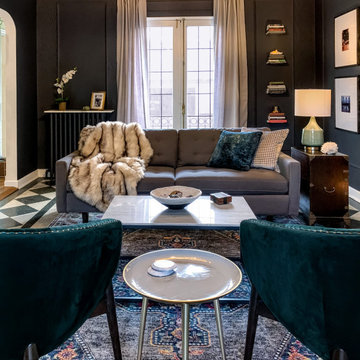 1920s living room with terrazzo floors