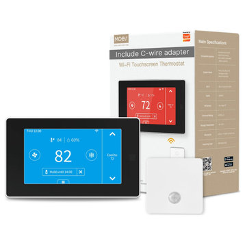 Programmable WiFi Smart Thermostat for Home, No C-Wire Required by C-Wire.