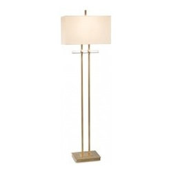 Brass and Glass Floor Lamp - Floor Lamps