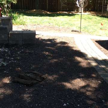 Stone Patio with Pondless Fire Hydrant water feature