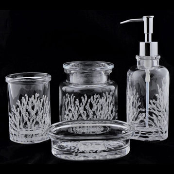 Angus Glass Bathroom Set of Arctic Collection