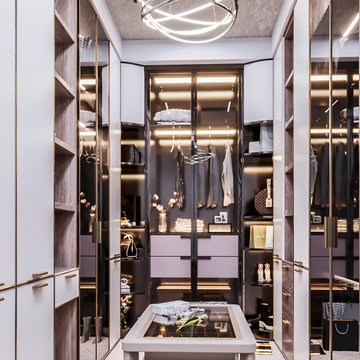 Girl dressing room & makeup room design - shop drawings