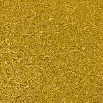 Camden Embossed Vinyl Upholstery Fabric, Curry