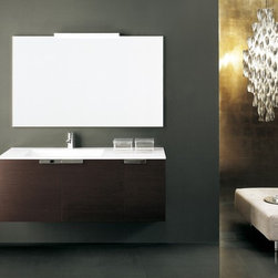 53" ARCHEDA ACQUAVIVA ESSENZE 4 WENGE ITALIAN MADE BATHROOM VANITY & MIRROR - Bathroom Vanities And Sink Consoles