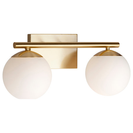 2-Light Bath Vanity Light, Soft Gold
