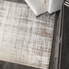 Orian Indoor/Outdoor Breeze Distressed Perfection Rug, Light Blue/Brown, 6'4"x9'