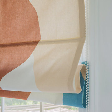 Yangon Quick Fix Washable Flat Fold Roman Shades, Window Blinds