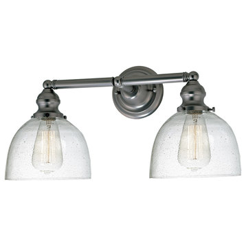 Union Square Two Light Clear Bubble Madison Bathroom Wall Sconce