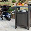 Keter Unity Indoor Outdoor BBQ Prep Station and Serving Cart