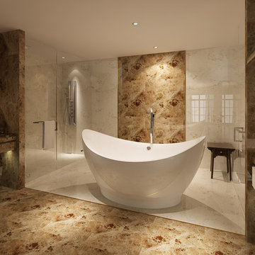 HelixBath's ELEUSIS Freestanding Bathtub w/ Round Overflow