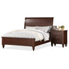 Riverside Castlewood Queen Sleigh Bed with Storage in Warm Tobacco