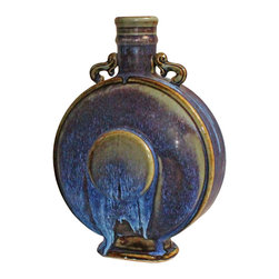 Handmade Vintage Style Chinese Purple Glaze Ceramic Vase - Vases