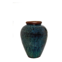 Fujian Patterned Jar Planter - Outdoor Plant Pots & Planters