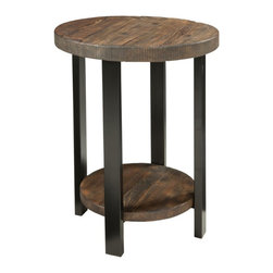 Alaterre Furniture - Alaterre Furniture Pomona 20" Round Wood End Table in Brown - Side Tables And End Tables