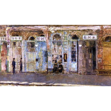 Frederick Childe Hassam The Chinese Merchants, 15"x30" Wall Decal