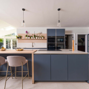 Blue & Oak Scandi-Style Kitchen in St Albans