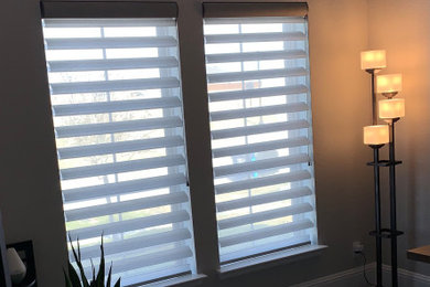 Example of a transitional family room design in Dallas