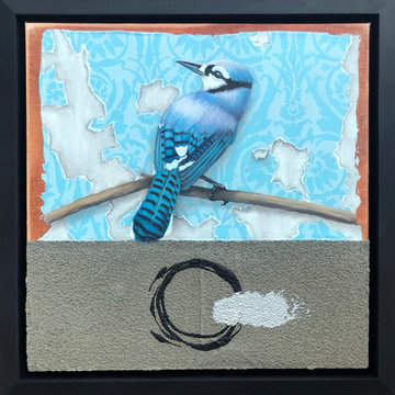 Hand-Painted bird series, Framed and Floated for extra effect