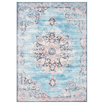 Safavieh Journey Collection Jny152m Turquoise / Pink Rug