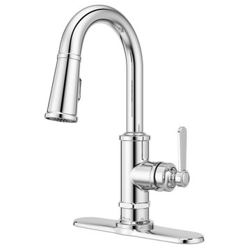 Pfister GT572TD Port Haven 1.8 GPM 1 Hole Pull Down Bar Faucet - Polished