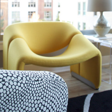 Colorful Modern Condo Living Room