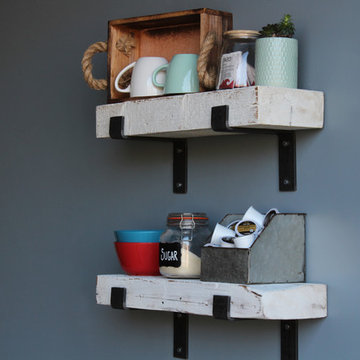 Industrial Reclaimed Barn wood Shelves