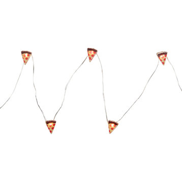 10-Count LED Pizza Fairy Lights - Warm White