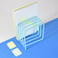 Block Magazine Rack, Turquoise