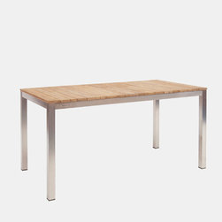 Wintons Teak Tandem SS Table - Outdoor Dining Tables