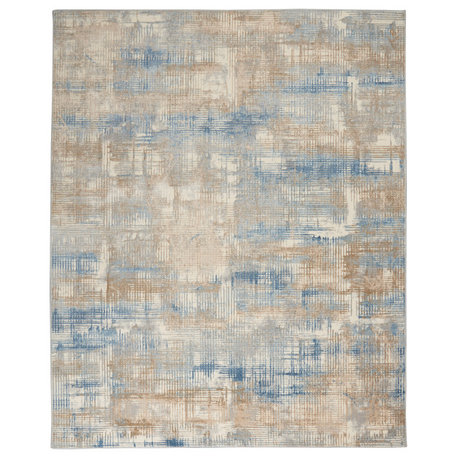 Calvin Klein CK950 Rush 8' x 10' Blue Beige Modern Indoor Area Rug