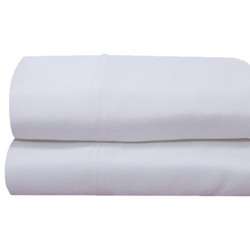600TC 2PC 100% Bamboo Viscose Pillowcases Set, White, Standard