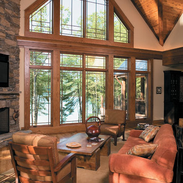 Enjoy a unique view w/Pella® Architect Series® casement & special shape windows