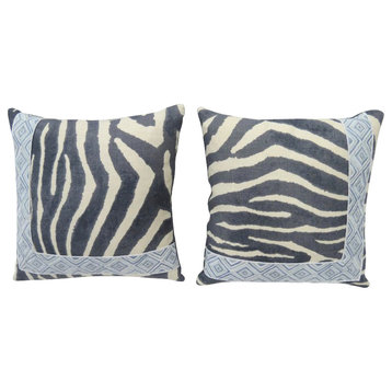 Pair of Zebra Print Pillows