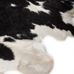 Luxury Natural Cowhide Area Rug,Handmade, Gray, Brown, Black, White, Large 7'7"x - Area Rugs